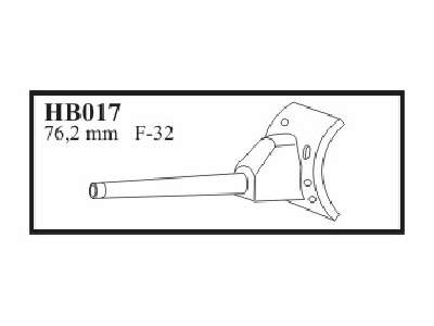 76,2 mm F - 32 with early mantlet. Gun for KV - I model 1940 - zdjęcie 1