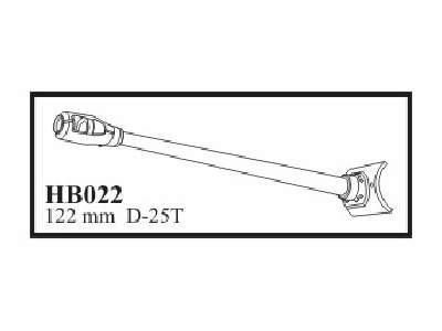 122 mm D - 25 T with early mantlet & muzzle. Gun for IS - 2 - zdjęcie 1