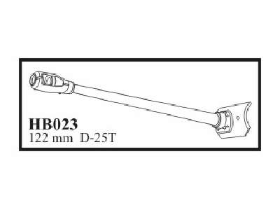 122 mm D - 25 T with late mantlet & muzzle. Gun for IS - 2m - zdjęcie 1