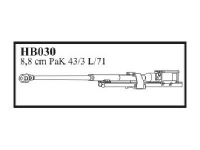 8,8 cm Pak 43/3 L/71 with Laffete & muzzle. Gun for Sd.Kfz. 162  - zdjęcie 1