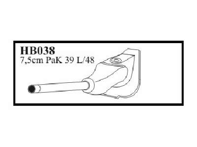 7,5 cm Pak 39 L/48 With Star mantlet. Gun for Jagdpanzer 38 /t/  - zdjęcie 1