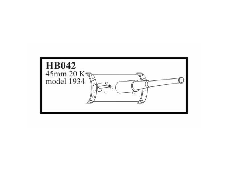 45 mm 20 K model 1934 gun with mantlet. Gun for T - 50 - zdjęcie 1