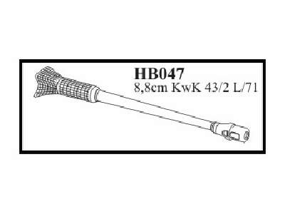 8,8 cm KwK 43/2 L/71 Zimmerit and muzzle - Gun for Pz.Kpfw. IV K - zdjęcie 1