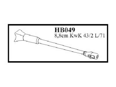 8,8 cm KwK 43/2 L/71 with mantlet and muzzle - Gun for  King Tig - zdjęcie 1