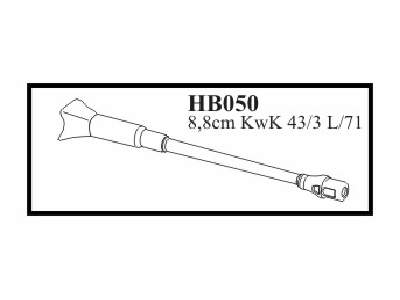 8,8 cm KwK 43/3 L/71 with mantlet and muzzle - Gun for  King Tig - zdjęcie 1