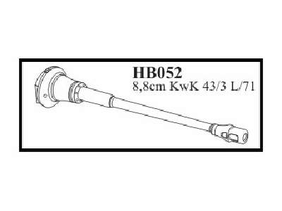 8,8 cm KwK 43/3 L/71  with mantlet and muzzle - Gun for Kingtige - zdjęcie 1