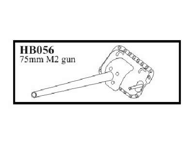 75 mm M 2 gun, gun with early mantlet. Gun for M4A1 Sherman - zdjęcie 1