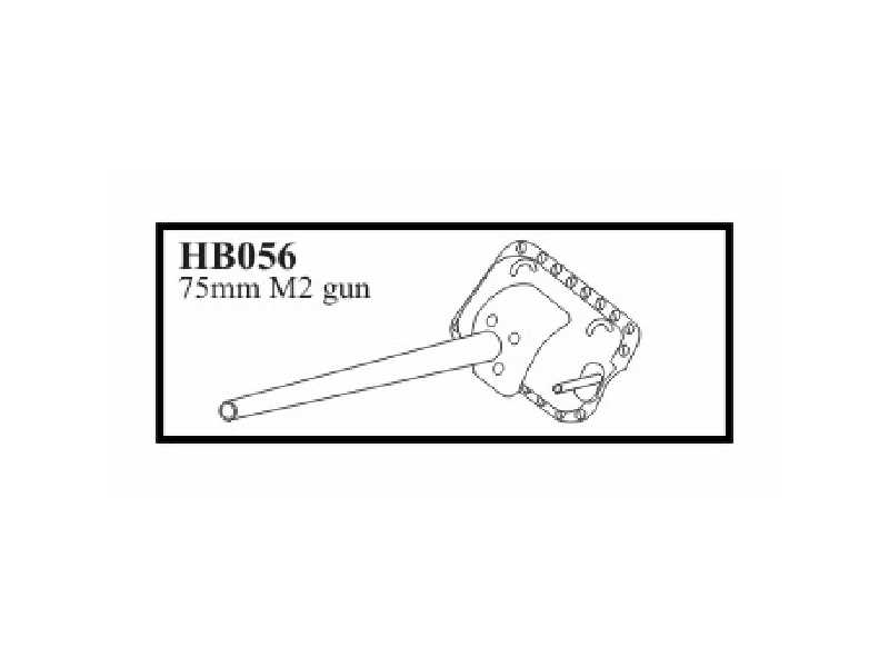 75 mm M 2 gun, gun with early mantlet. Gun for M4A1 Sherman - zdjęcie 1