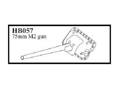 75 mm M 2 gun, gun with late mantlet. Gun for M4A1 Sherman - zdjęcie 1