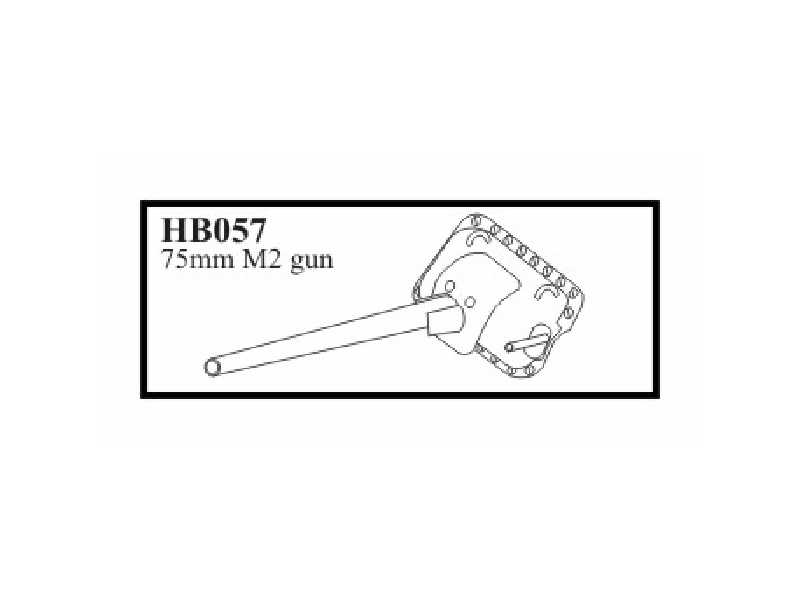 75 mm M 2 gun, gun with late mantlet. Gun for M4A1 Sherman - zdjęcie 1