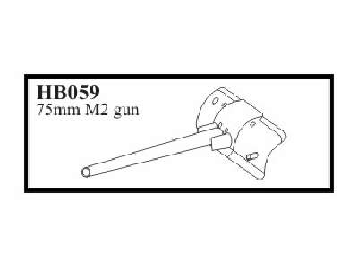 75 mm M 2 gun, gun with mantlet.Gun for M4 Sherman - zdjęcie 1