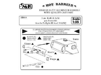 5 cm KwK 38 L/42 (short gun-barrel) with mantlet.Gun for Pz.kpfw - zdjęcie 1