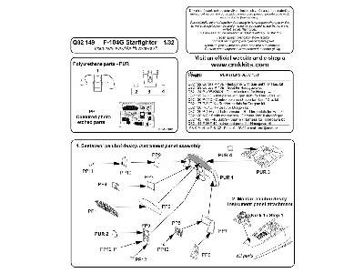 F-104G Instrument panel 1/32 for Hasegawa kit - zdjęcie 2