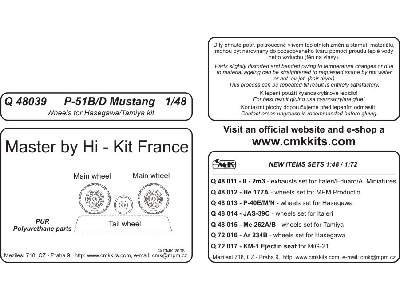 P-51B wheels for Hasegawa (master by Hi-Kit) - zdjęcie 2