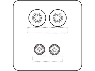 Hellcat wheels with moulded eight spoked discs for Has./Eduard k - zdjęcie 1