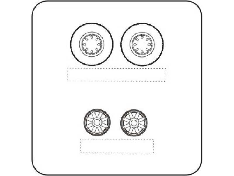 Hellcat wheels with moulded eight spoked discs for Has./Eduard k - zdjęcie 1