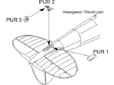 Heinkel He 111H - Tail wheel bay for Hasegawa/Revell - zdjęcie 1