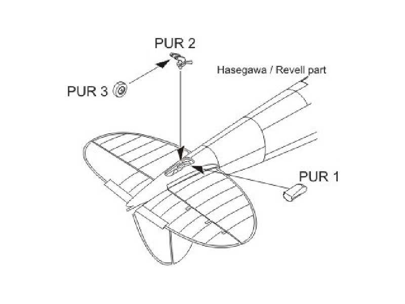 Heinkel He 111H - Tail wheel bay for Hasegawa/Revell - zdjęcie 1