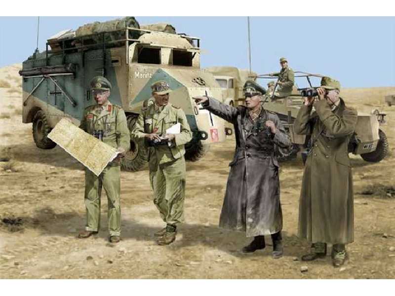 Rommel i jego personel - Afryka Północna 1942 - zdjęcie 1 Rommel i jego personel - Afryka Północna 1942 - zdjęcie 1