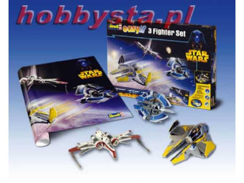 STAR WARS 3 Fighter Set - 3 modele - zdjęcie 1 STAR WARS 3 Fighter Set - 3 modele - zdjęcie 1
