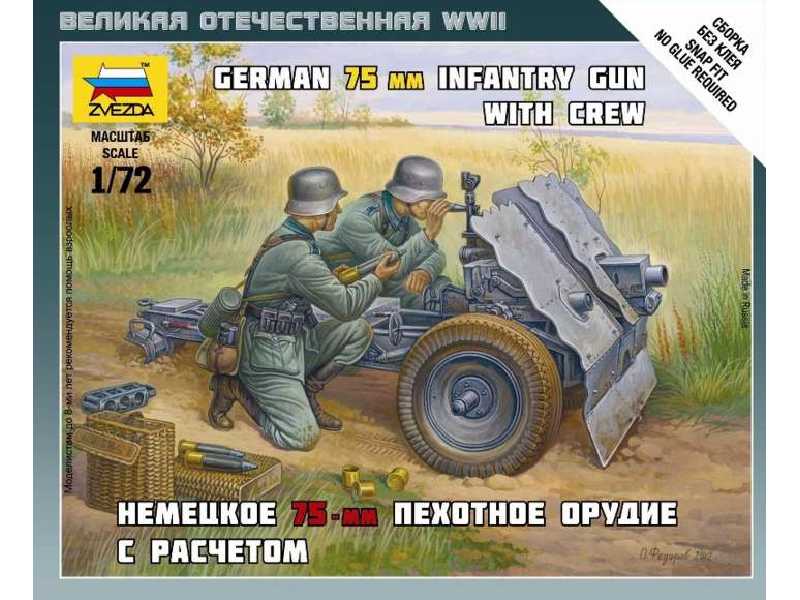 Niemieckie działo 75 mm z obsługą - zdjęcie 1 Niemieckie działo 75 mm z obsługą - zdjęcie 1