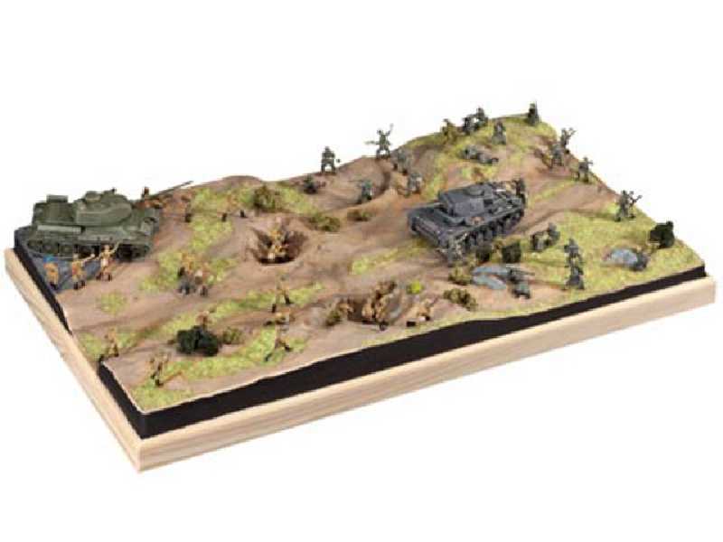Pzkpfw. III & T-34 diorama Stalingrad z figurkami - zdjęcie 1 Pzkpfw. III & T-34 diorama Stalingrad z figurkami - zdjęcie 1
