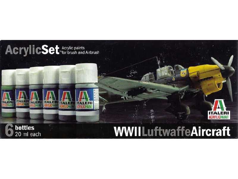 Samoloty Luftwaffe II W.Ś. - zestaw 6 farb akrylowych - zdjęcie 1 Samoloty Luftwaffe II W.Ś. - zestaw 6 farb akrylowych - zdjęcie 1