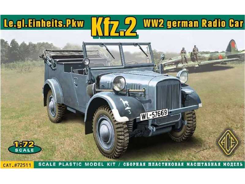 Le.gl. Einheitz PKW Kfz.2 - niemiecki samochód łączności - zdjęcie 1 Le.gl. Einheitz PKW Kfz.2 - niemiecki samochód łączności - zdjęcie 1
