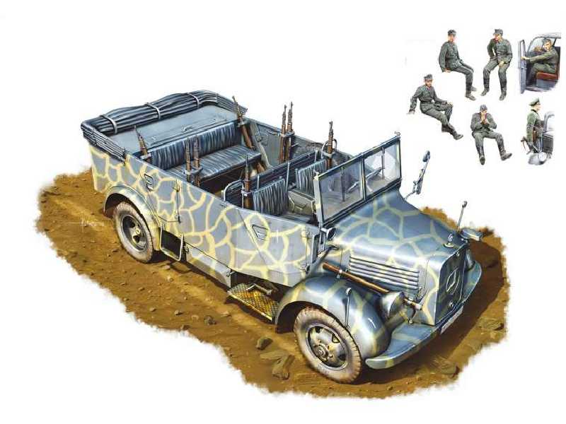 Kfz.70 Mercedes Benz 1500A - niemiecki samochód z załogą - zdjęcie 1 Kfz.70 Mercedes Benz 1500A - niemiecki samochód z załogą - zdjęcie 1