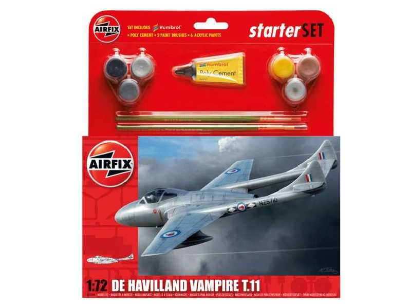 De Havilland Vampire T.11 - zestaw startowy - zdjęcie 1 De Havilland Vampire T.11 - zestaw startowy - zdjęcie 1