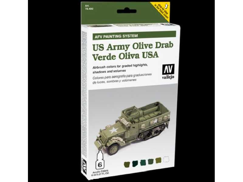 Zestaw farb Model Air - US Army Olive Drab - 6 farb - zdjęcie 1