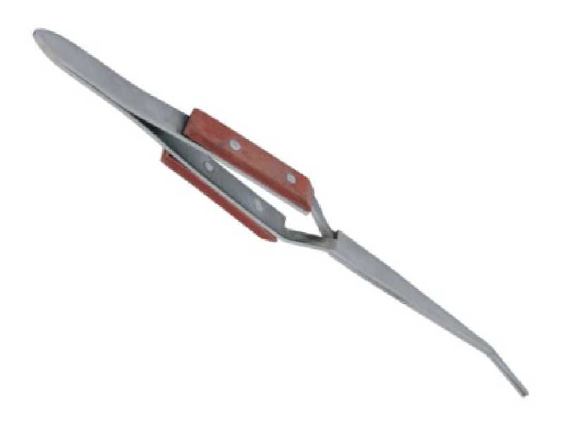 Pęseta samozaciskowa izolowana wygięta - 17 cm - zdjęcie 1 Pęseta samozaciskowa izolowana wygięta - 17 cm - zdjęcie 1