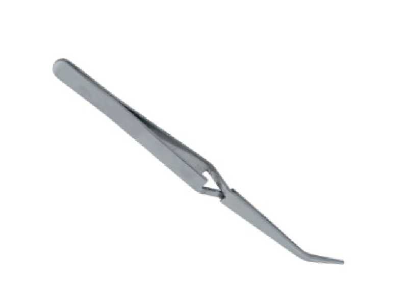 Pęseta samozaciskowa wygięta - 17 cm - zdjęcie 1 Pęseta samozaciskowa wygięta - 17 cm - zdjęcie 1