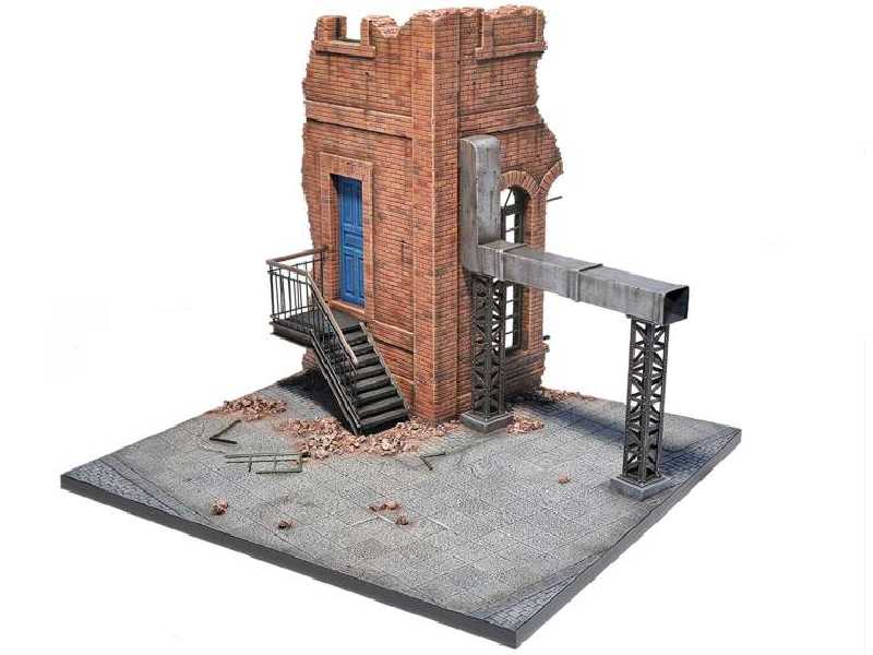Diorama Ruiny fabryki z podstawą - zdjęcie 1 Diorama Ruiny fabryki z podstawą - zdjęcie 1