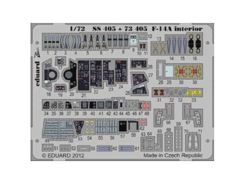 F-14A interior S. A. 1/72 - Hobby Boss - zdjęcie 1 F-14A interior S. A. 1/72 - Hobby Boss - zdjęcie 1