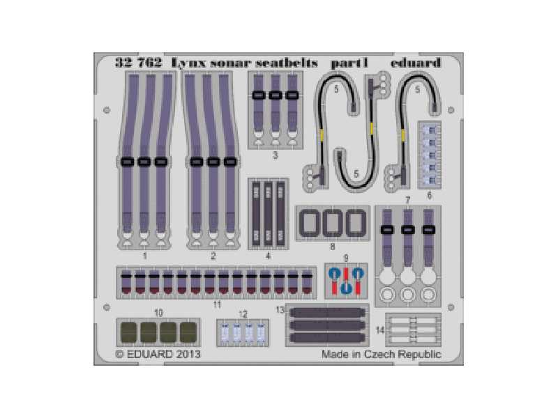 Lynx Mk.88 sonar seatbelts 1/32 - Revell - zdjęcie 1