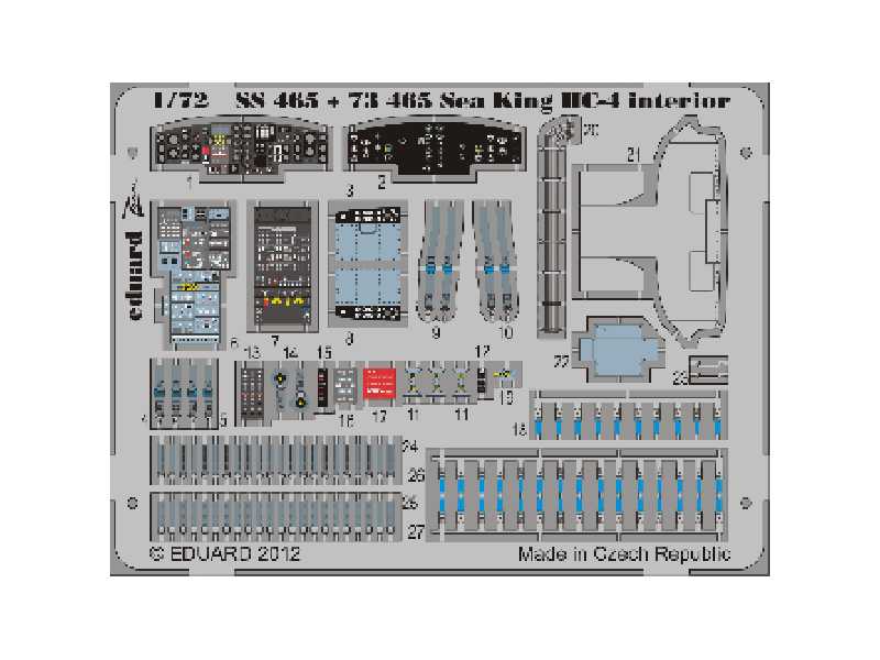 Sea King HC-4 interior S. A. 1/72 - Cyber Hobby - zdjęcie 1