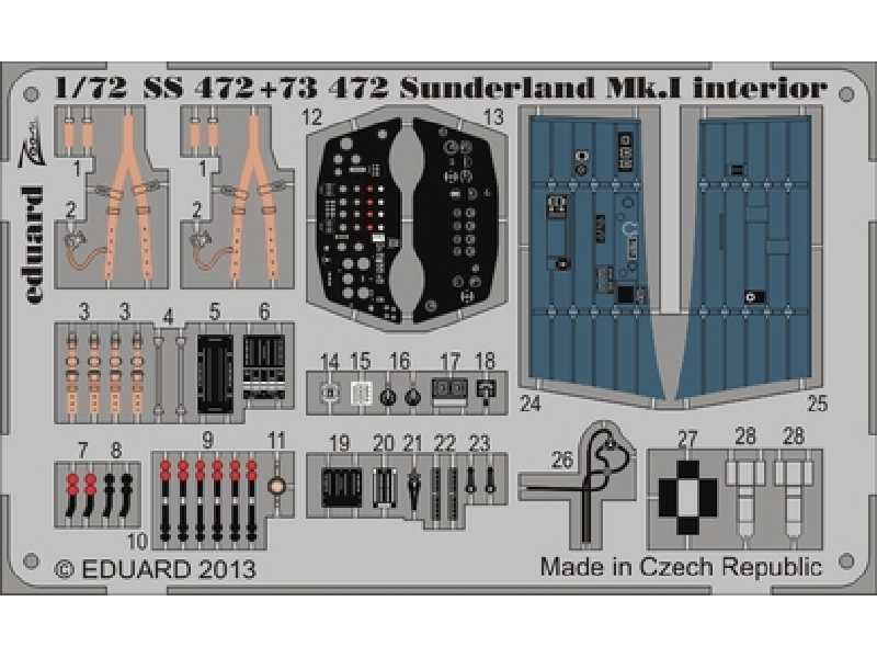 Sunderland Mk. I interior S. A. 1/72 - Italeri - zdjęcie 1 Sunderland Mk. I interior S. A. 1/72 - Italeri - zdjęcie 1