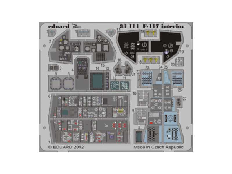 F-117 interior S. A. 1/32 - Trumpeter - zdjęcie 1