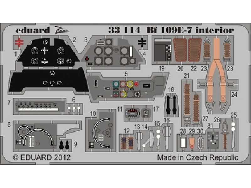 Bf 109E-7 interior S. A. 1/32 - Trumpeter - zdjęcie 1