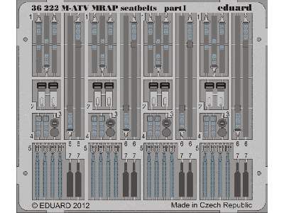 M-ATV MRAP seatbelts 1/35 - Kinetic - zdjęcie 2