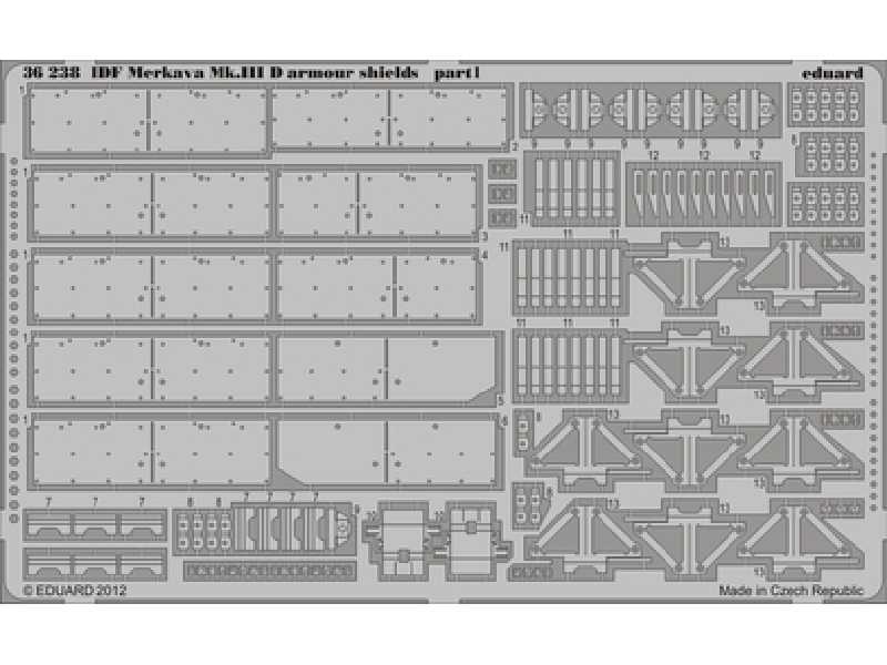 IDF Merkava Mk. IIID armour shields 1/35 - Hobby Boss - zdjęcie 1 IDF Merkava Mk. IIID armour shields 1/35 - Hobby Boss - zdjęcie 1