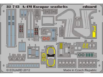 A-4M Escapac seatbelts 1/32 - Trumpeter - zdjęcie 1