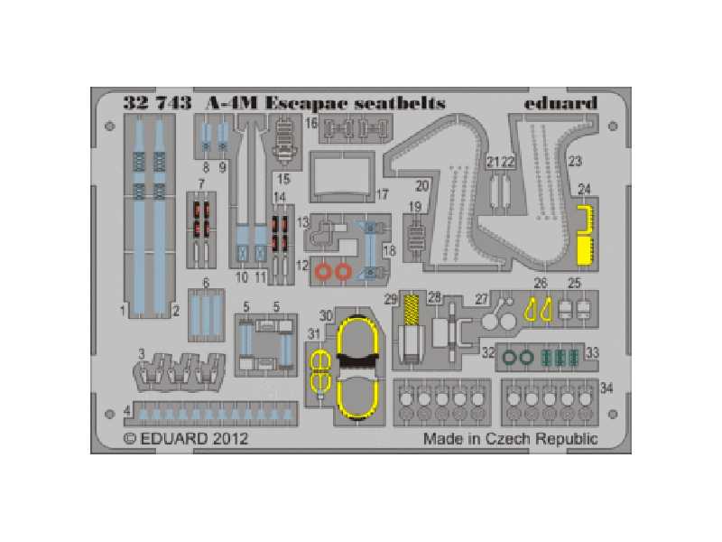 A-4M Escapac seatbelts 1/32 - Trumpeter - zdjęcie 1 A-4M Escapac seatbelts 1/32 - Trumpeter - zdjęcie 1