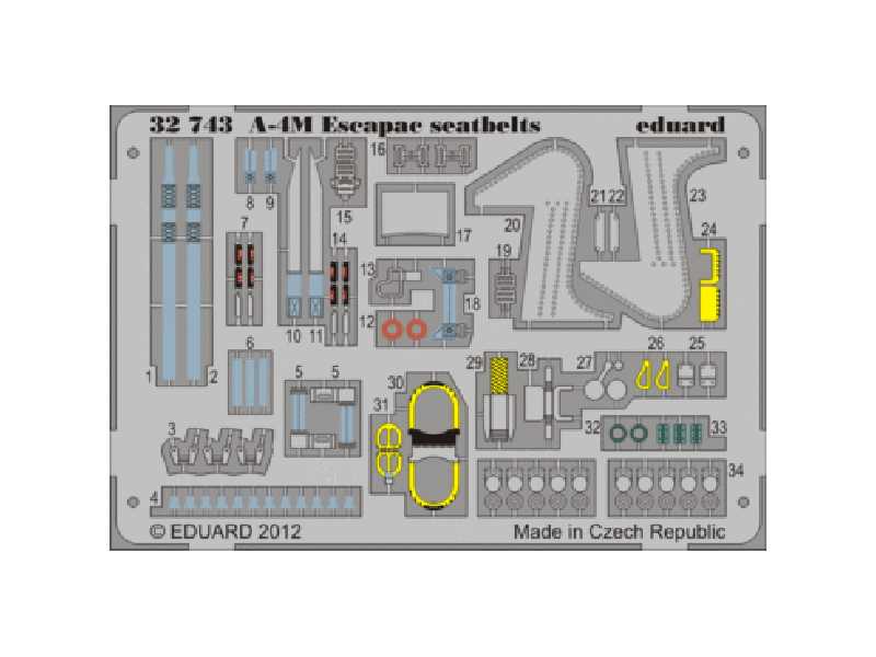 A-4M Escapac seatbelts 1/32 - Trumpeter - zdjęcie 1