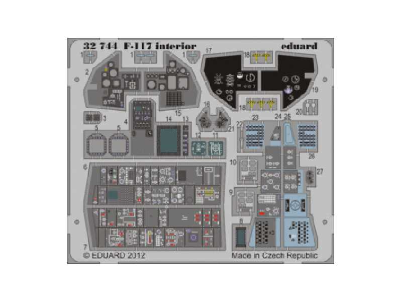 F-117 interior S. A. 1/32 - Trumpeter - zdjęcie 1