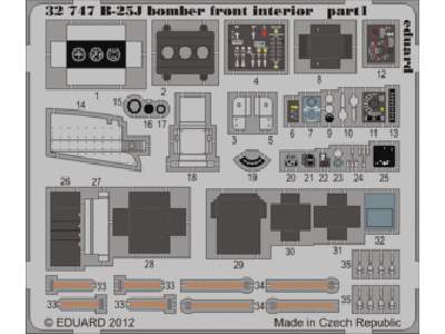 B-25J bomber front interior S. A. 1/32 - Hk Models - zdjęcie 1