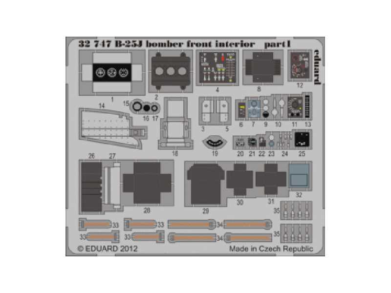 B-25J bomber front interior S. A. 1/32 - Hk Models - zdjęcie 1 B-25J bomber front interior S. A. 1/32 - Hk Models - zdjęcie 1