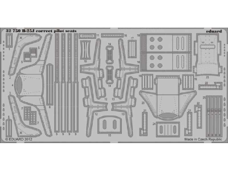 B-25J correct pilot seats 1/32 - Hk Models - zdjęcie 1