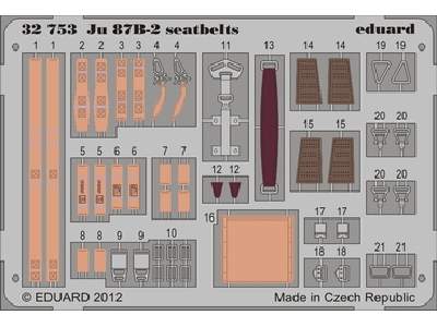 Ju 87B-2 seatbelts 1/32 - Trumpeter - zdjęcie 1